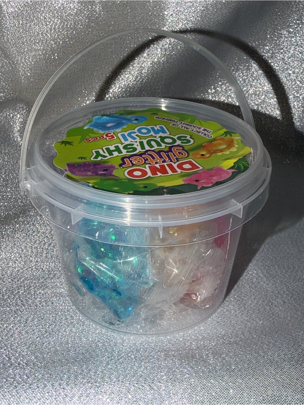 Three (3) Dino Squishy Buckets With 5 Mini Squishies In Each Bucket - Picture 3 of 3